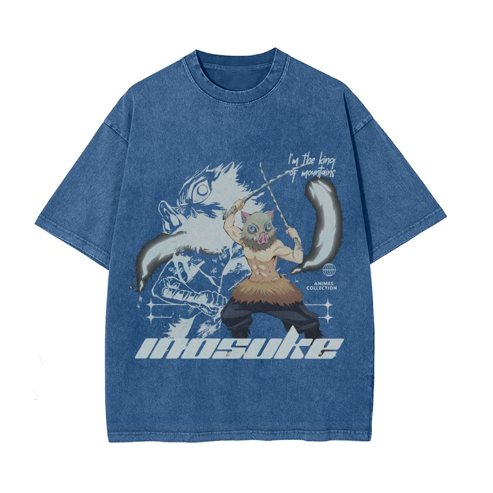 Inosuke Vintage Oversized T-Shirt | Demon Slayer