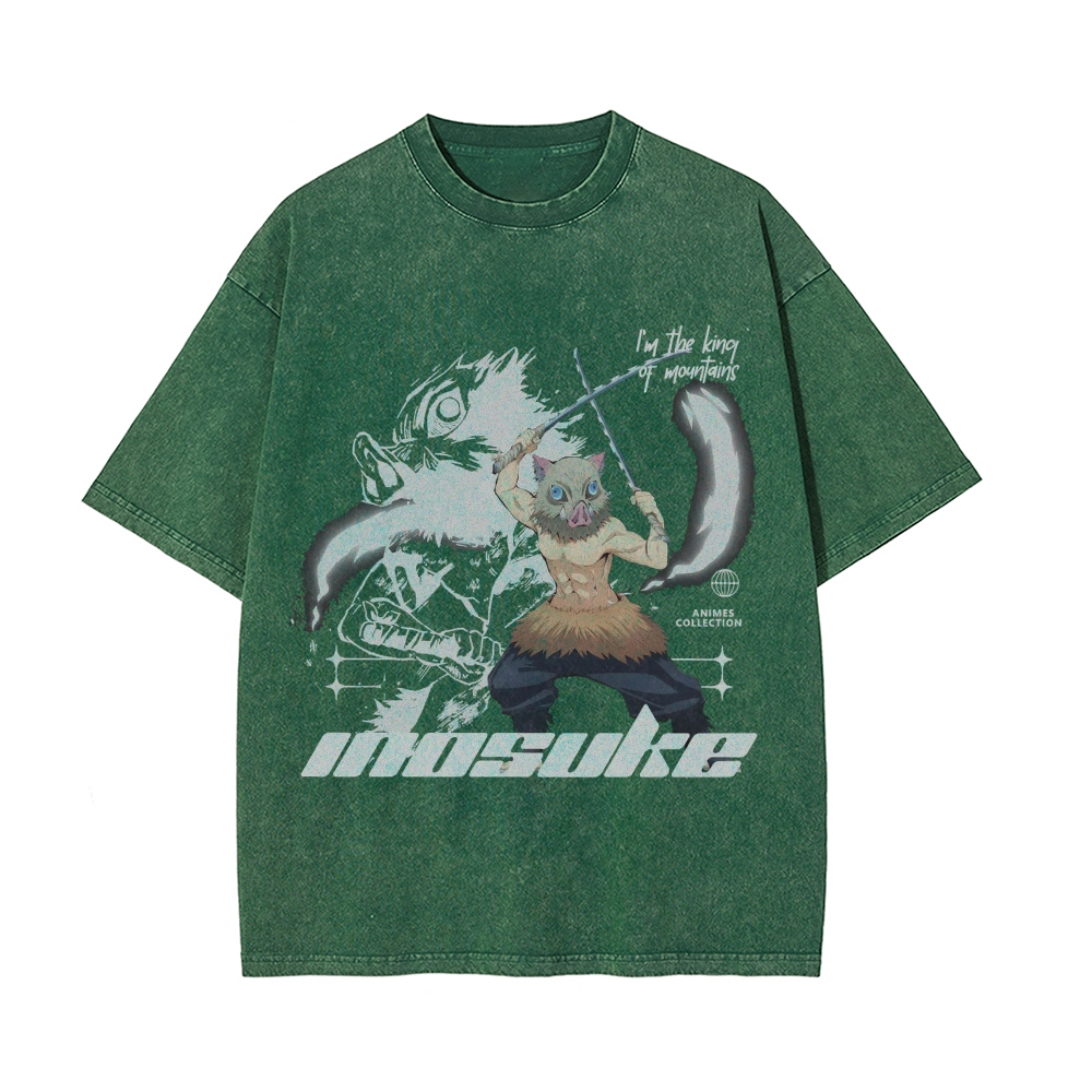 Inosuke Vintage Oversized T-Shirt | Demon Slayer