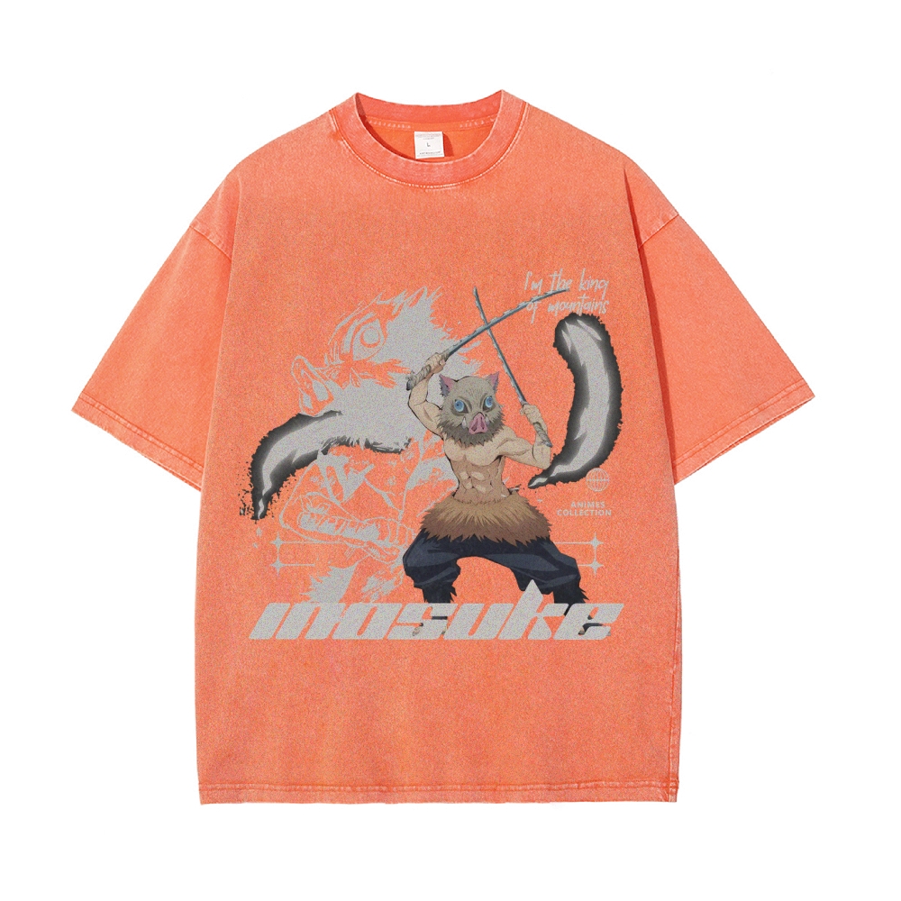 Inosuke Vintage Oversized T-Shirt | Demon Slayer