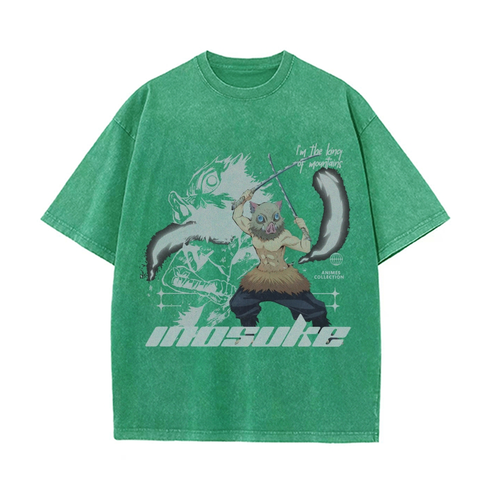 Inosuke Vintage Oversized T-Shirt | Demon Slayer