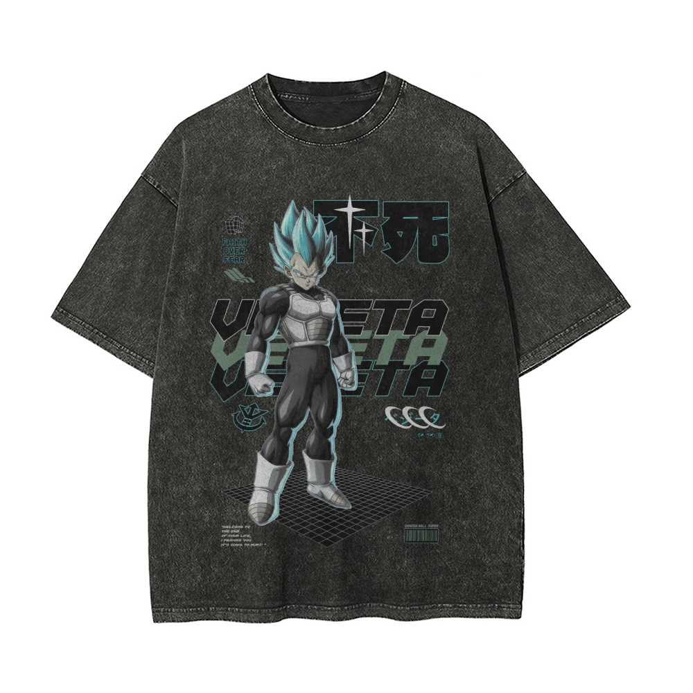 Vegeta Vintage Oversized T-Shirt | Dragon Ball Super
