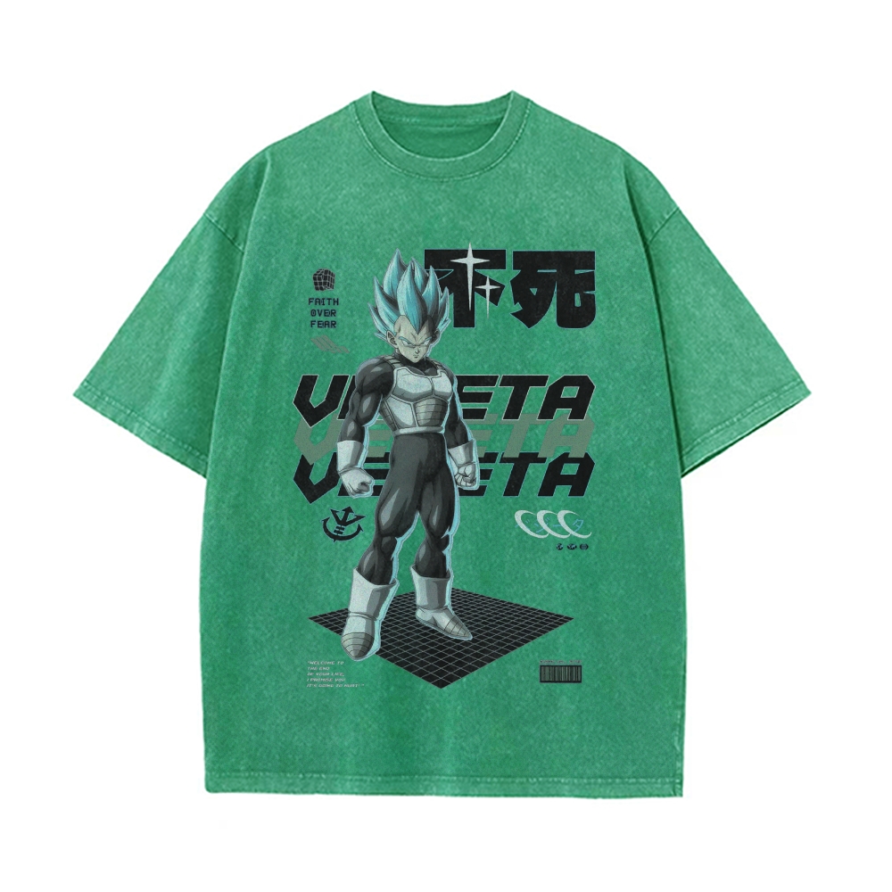 Vegeta Vintage Oversized T-Shirt | Dragon Ball Super
