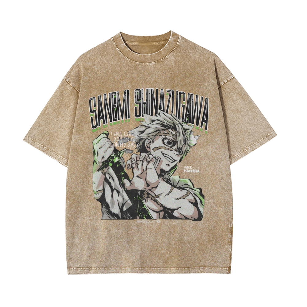 Sanemi Shinazugawa Vintage Oversized T-Shirt | Demon Slayer