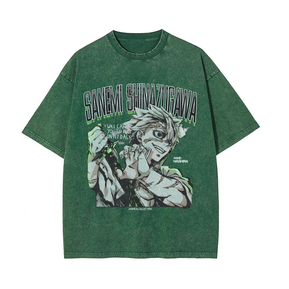 Sanemi Shinazugawa Vintage Oversized T-Shirt | Demon Slayer