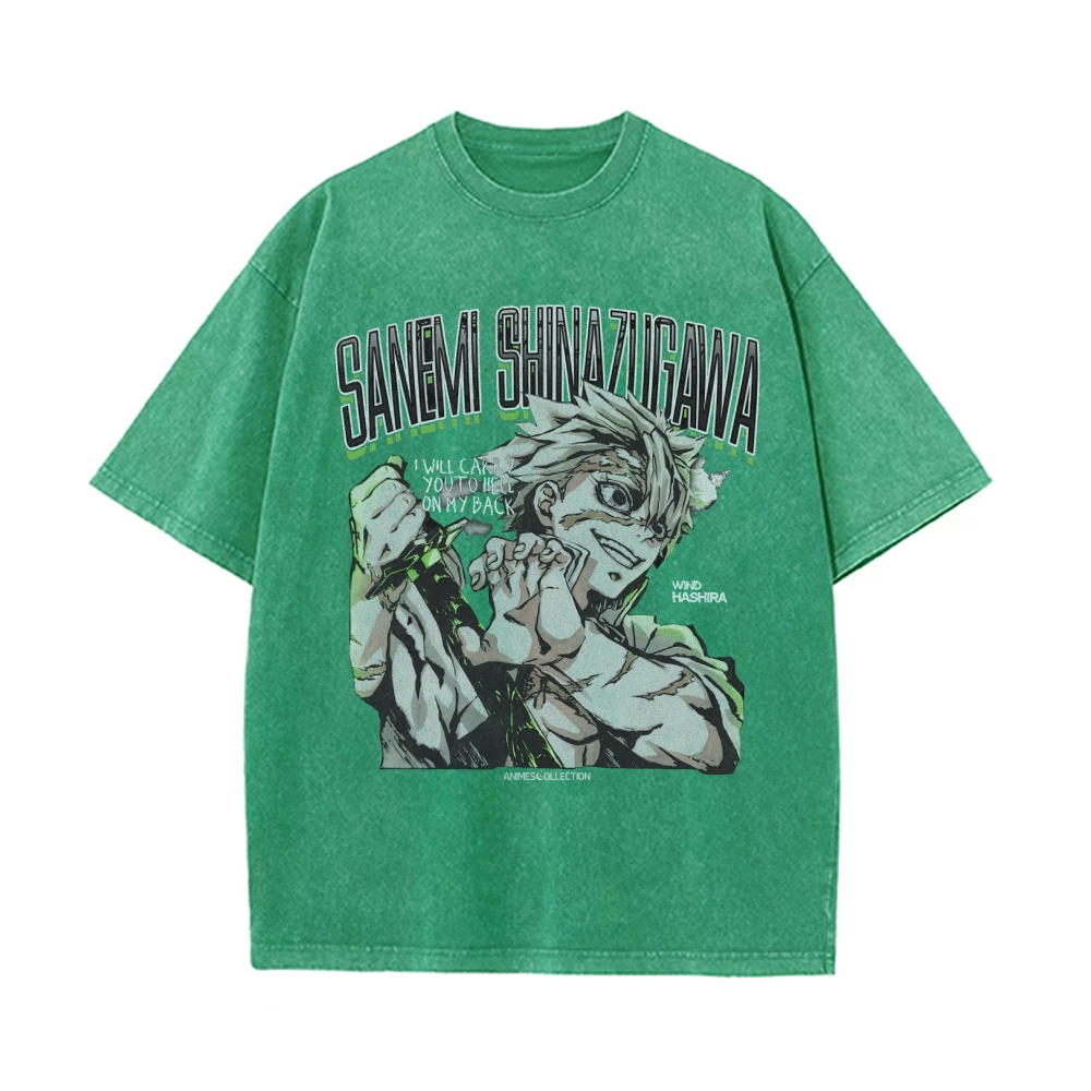 Sanemi Shinazugawa Vintage Oversized T-Shirt | Demon Slayer