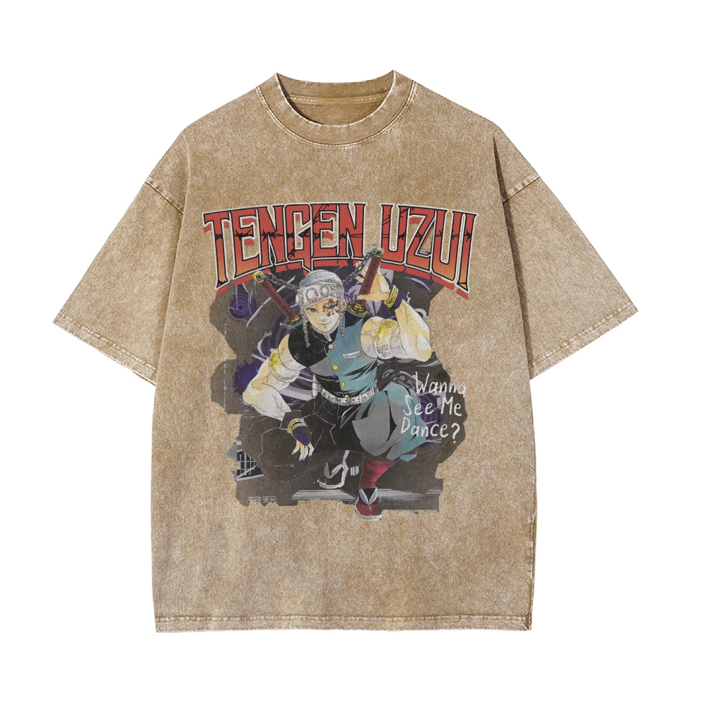 Tengen Uzui Vintage Oversized T-Shirt | Demon Slayer