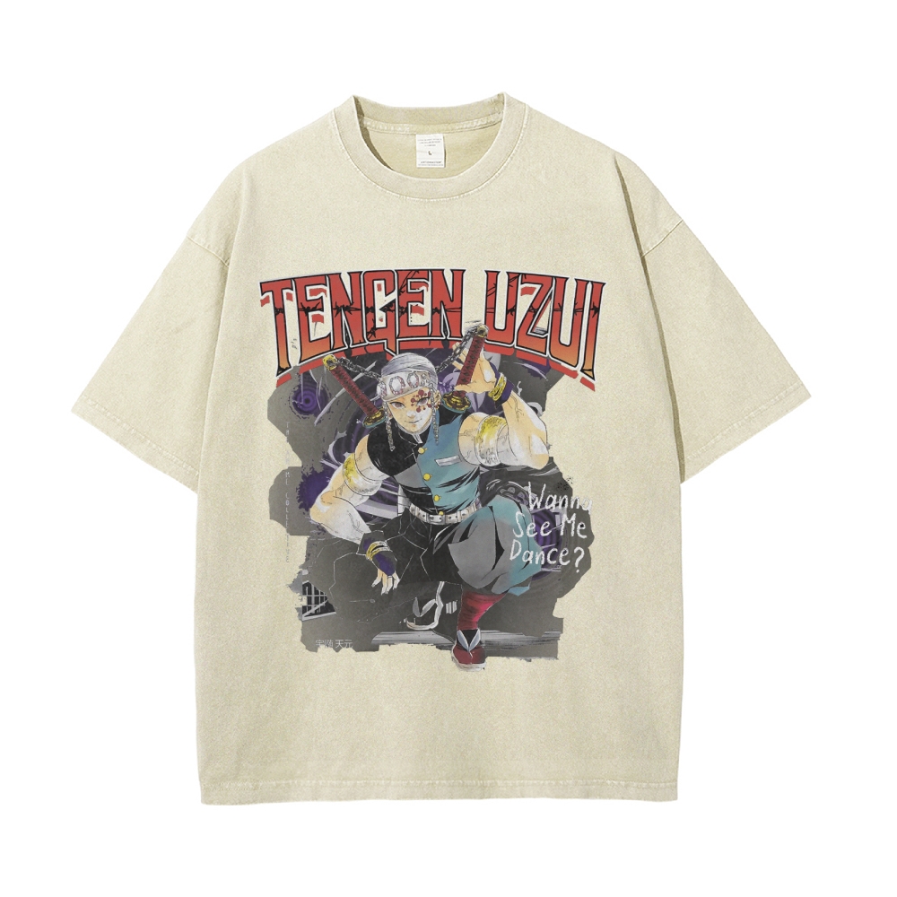 Tengen Uzui Vintage Oversized T-Shirt | Demon Slayer