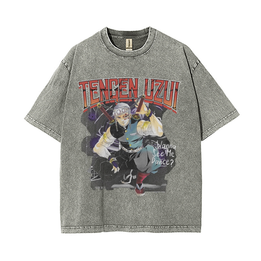 Tengen Uzui Vintage Oversized T-Shirt | Demon Slayer