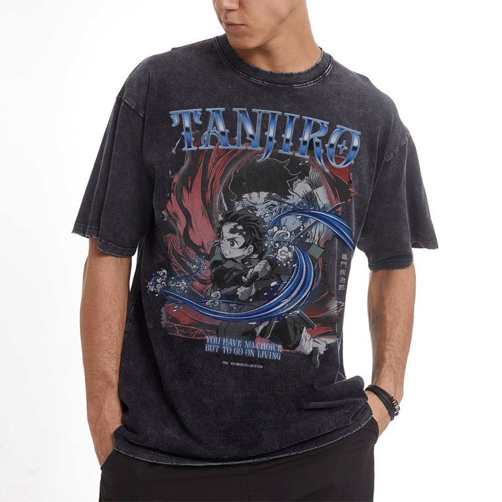 Tanjiro Vintage Oversized T-Shirt | Demon Slayer