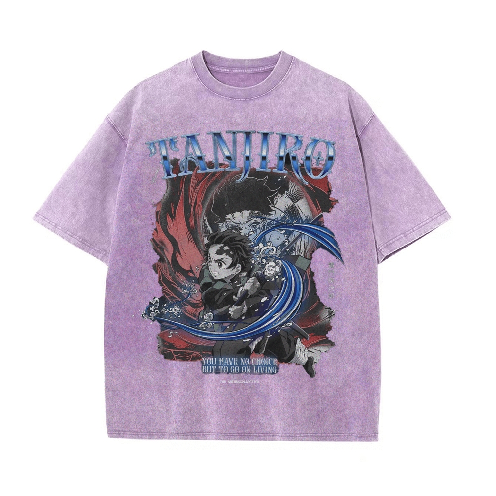 Tanjiro Vintage Oversized T-Shirt | Demon Slayer