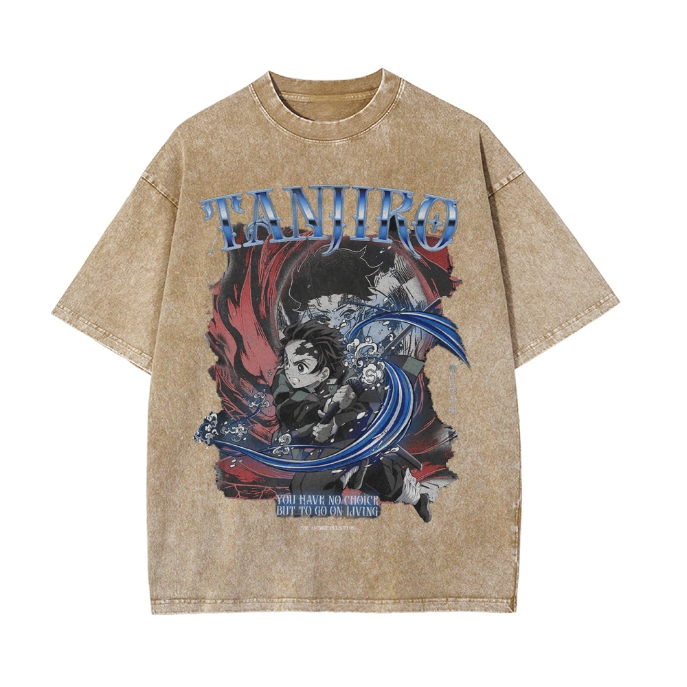 Tanjiro Vintage Oversized T-Shirt | Demon Slayer