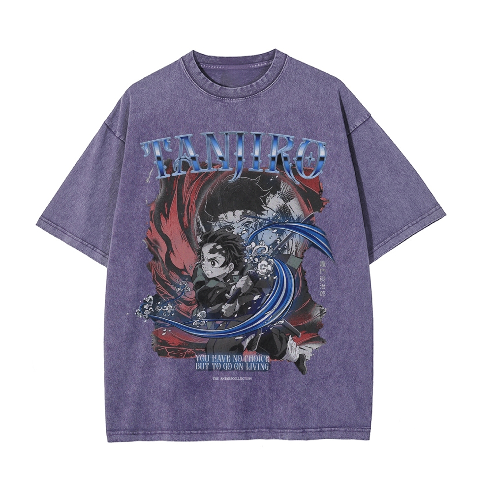 Tanjiro Vintage Oversized T-Shirt | Demon Slayer