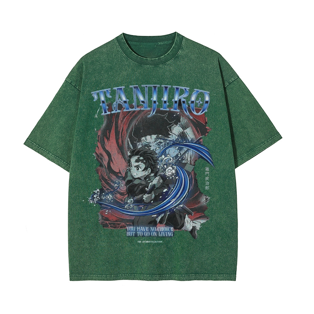 Tanjiro Vintage Oversized T-Shirt | Demon Slayer