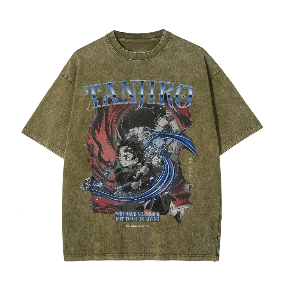 Tanjiro Vintage Oversized T-Shirt | Demon Slayer