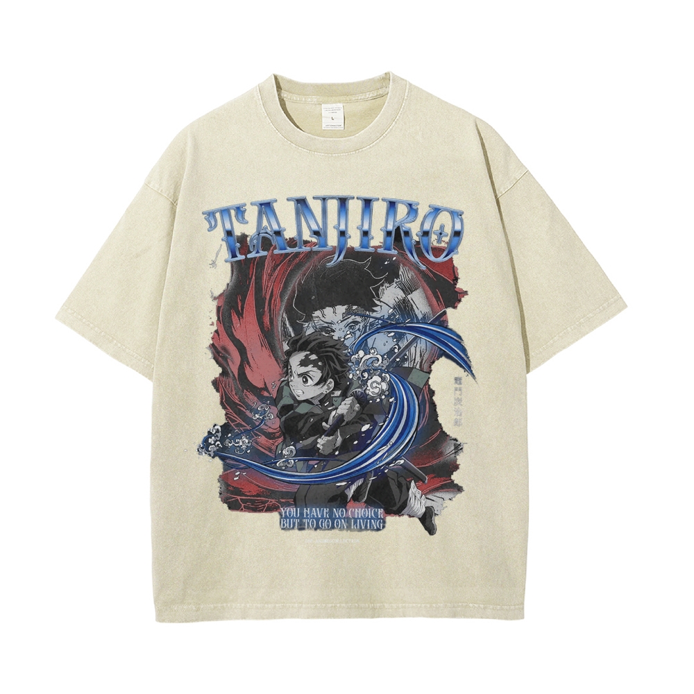 Tanjiro Vintage Oversized T-Shirt | Demon Slayer