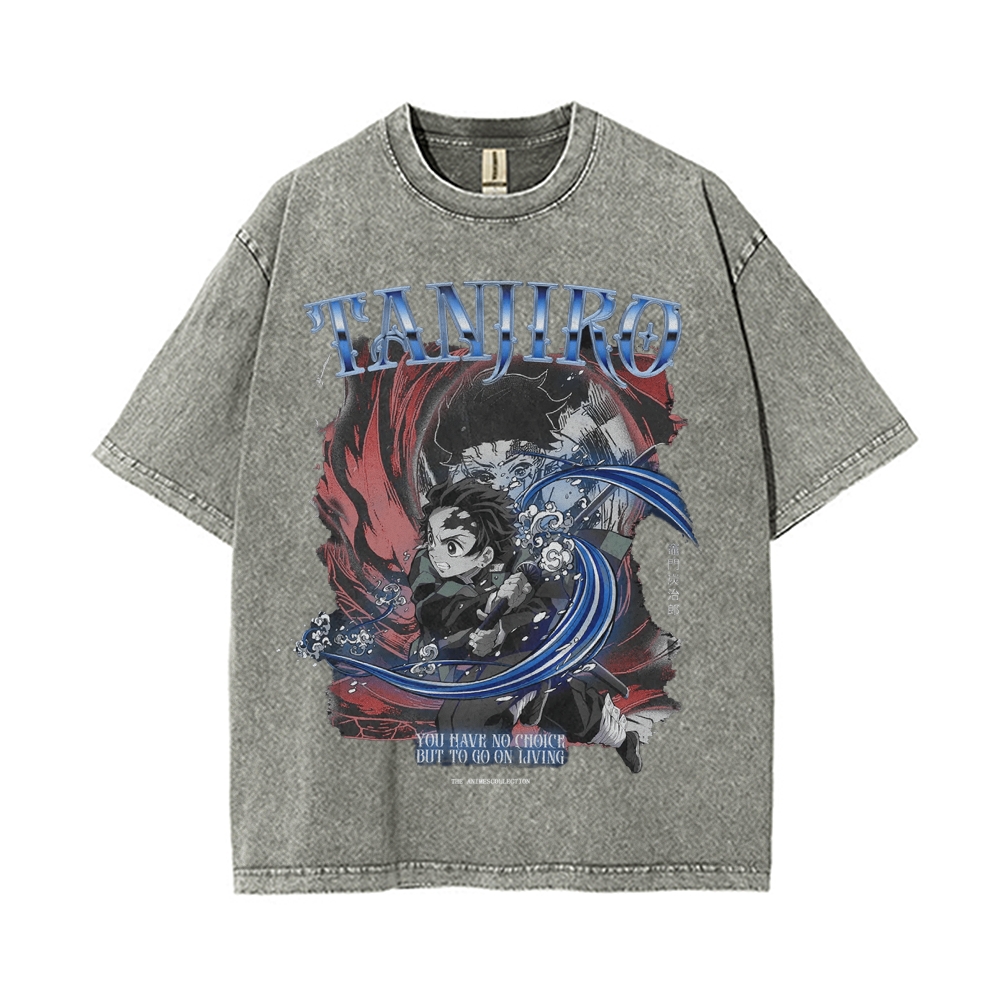 Tanjiro Vintage Oversized T-Shirt | Demon Slayer