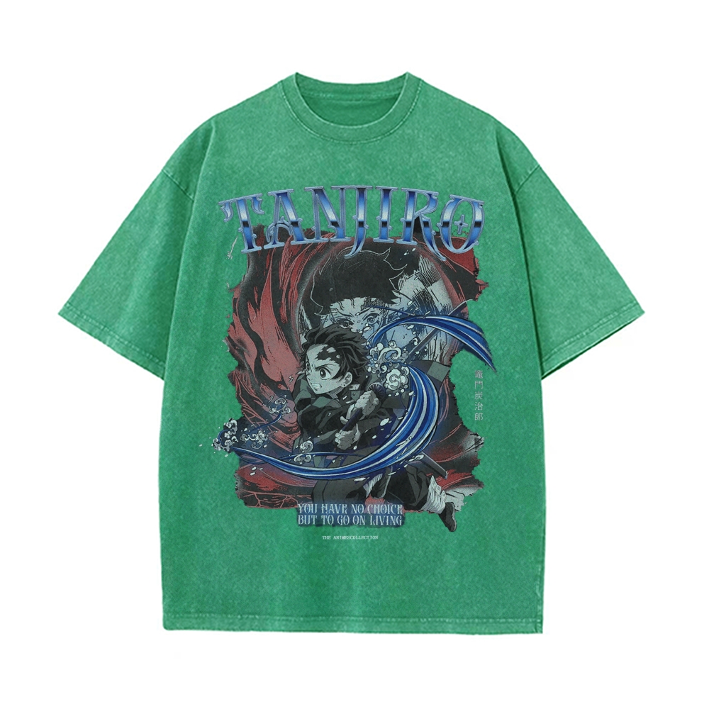 Tanjiro Vintage Oversized T-Shirt | Demon Slayer
