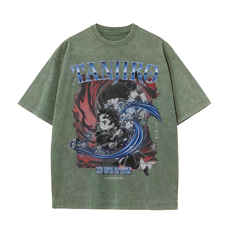 Tanjiro Vintage Oversized T-Shirt | Demon Slayer