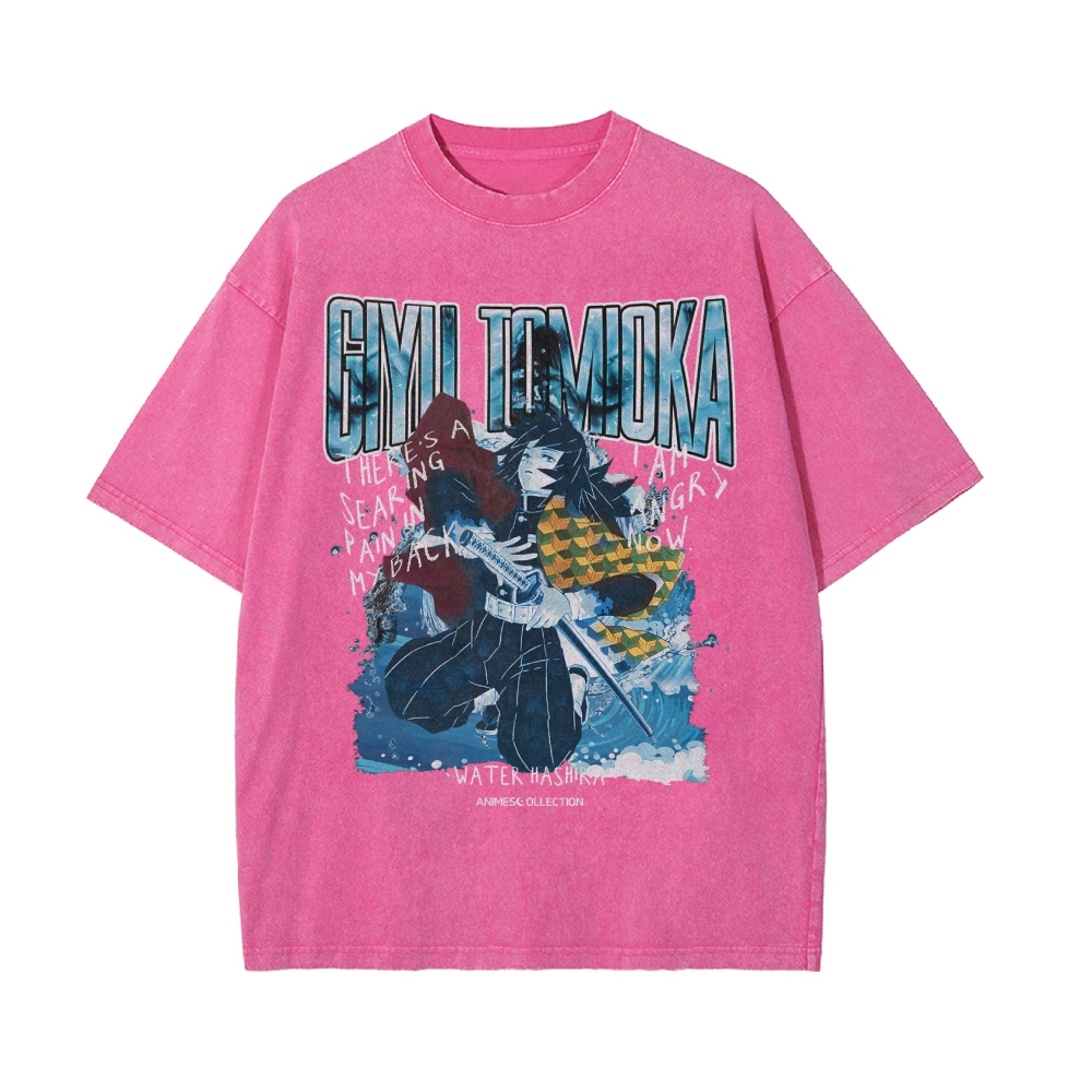 Giyu Tomioka Vintage Oversized T-Shirt | Demon Slayer