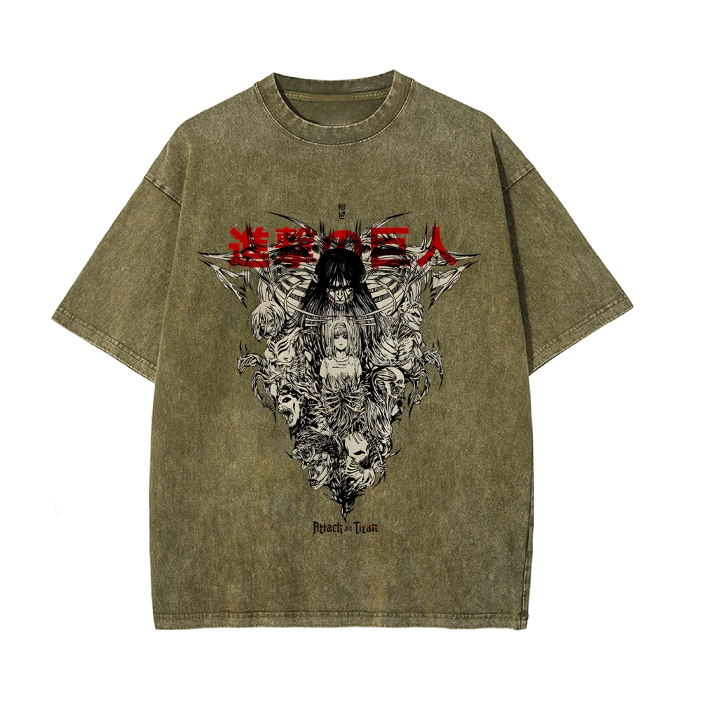 Eren Vintage Oversized T-Shirt | Attack On Titan