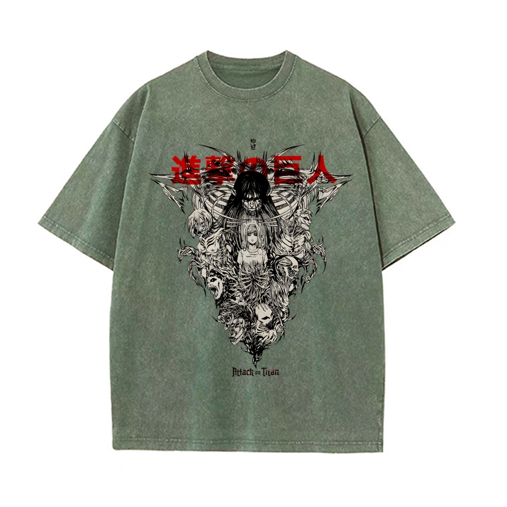 Eren Vintage Oversized T-Shirt | Attack On Titan