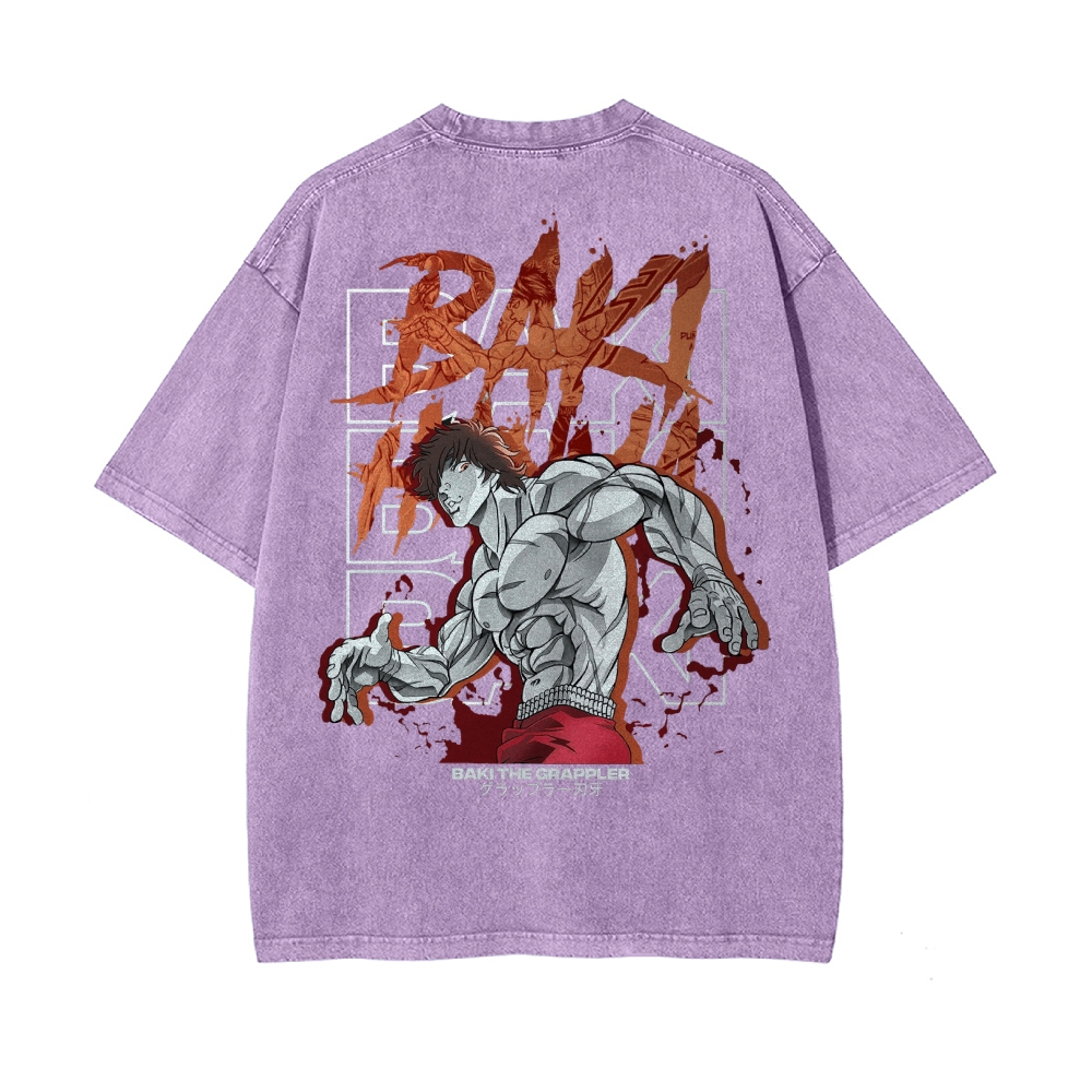 Baki Hanma Baki Vintage Oversized T-Shirt | The Grappler