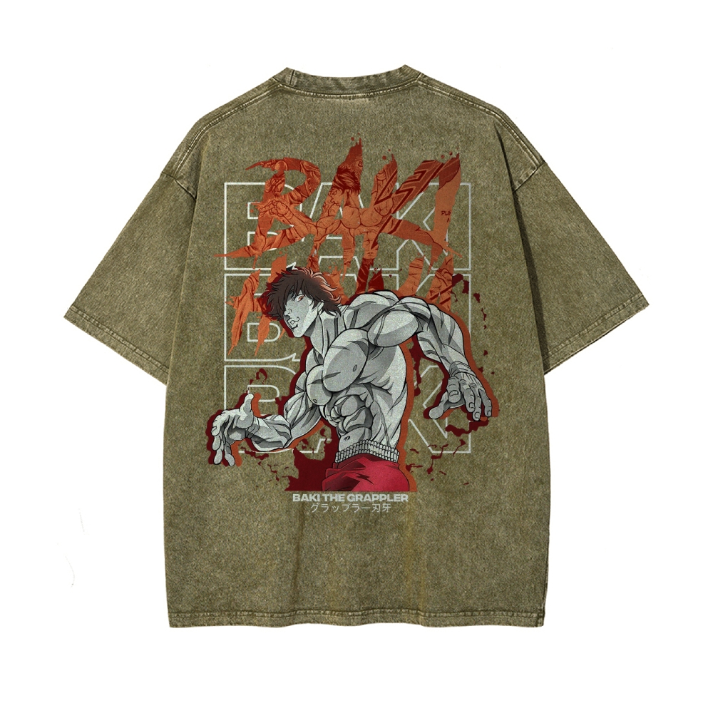 Baki Hanma Baki Vintage Oversized T-Shirt | The Grappler