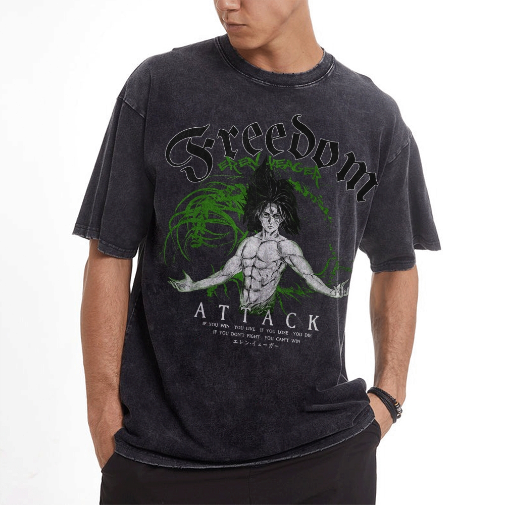 Eren Vintage Oversized T-shirt | Attack On Titan