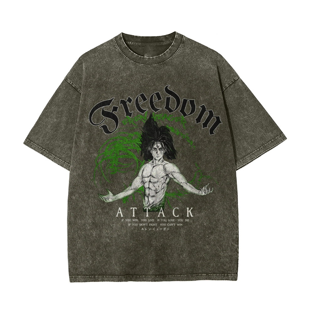 Eren Vintage Oversized T-shirt | Attack On Titan