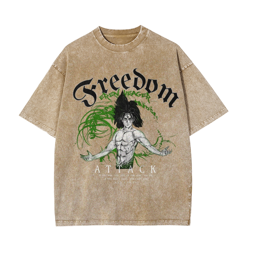Eren Vintage Oversized T-shirt | Attack On Titan
