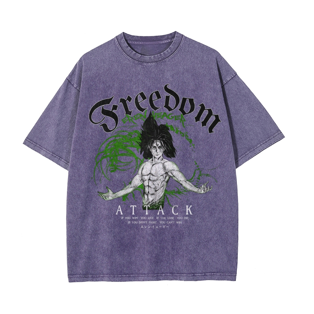 Eren Vintage Oversized T-shirt | Attack On Titan