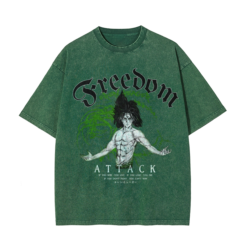 Eren Vintage Oversized T-shirt | Attack On Titan