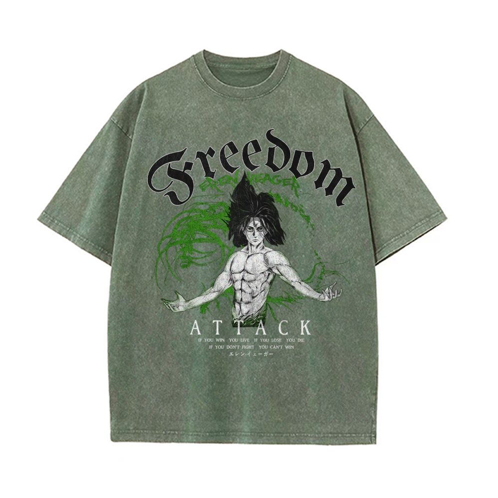 Eren Vintage Oversized T-shirt | Attack On Titan