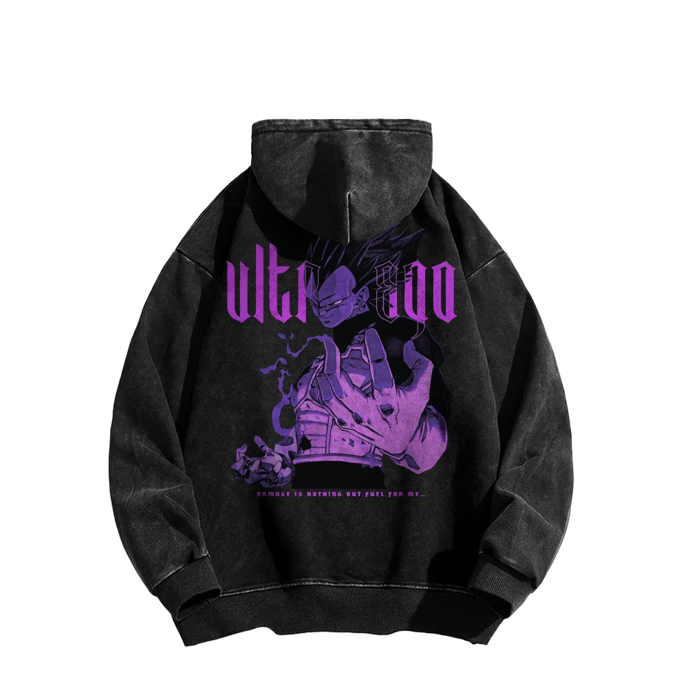 Vegeta Ultra Ego Vintage Hoodie | Dragon Ball Super