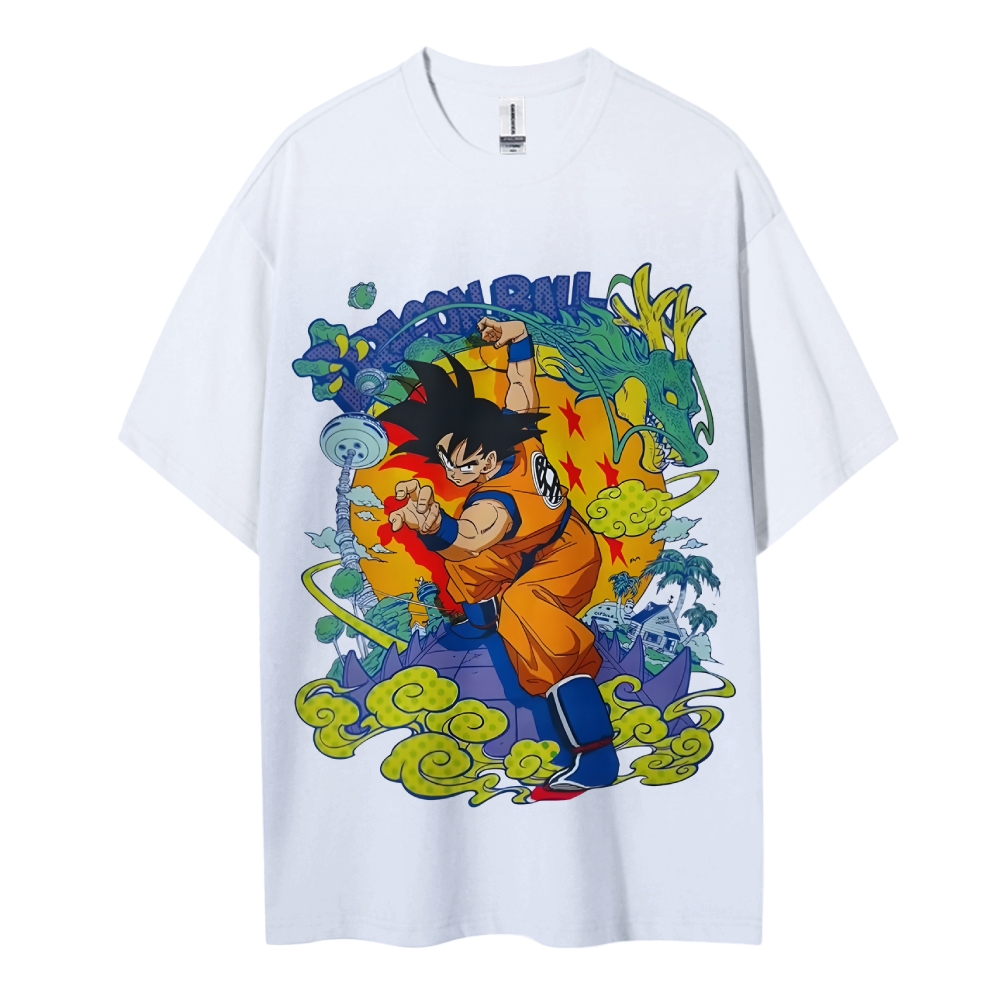 Goku Cotton Unisex Round Neck Anime T-shirt