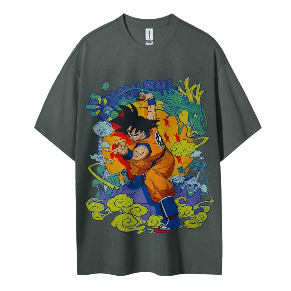 Goku Cotton Unisex Round Neck Anime T-shirt