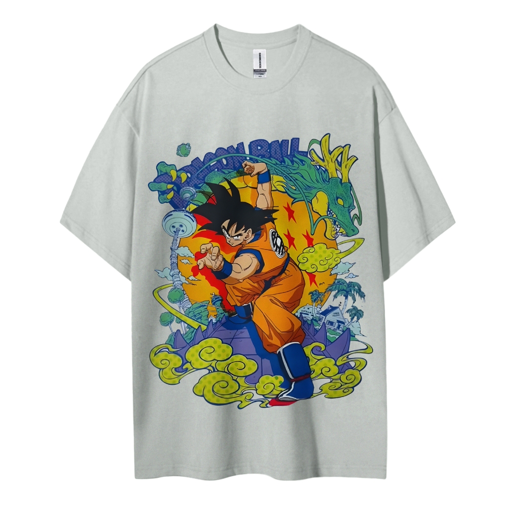 Goku Cotton Unisex Round Neck Anime T-shirt
