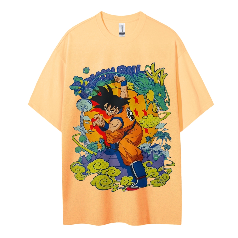 Goku Cotton Unisex Round Neck Anime T-shirt