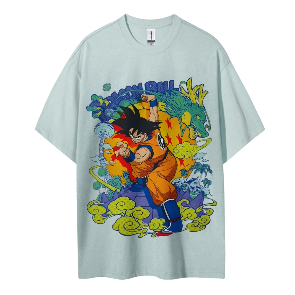 Goku Cotton Unisex Round Neck Anime T-shirt