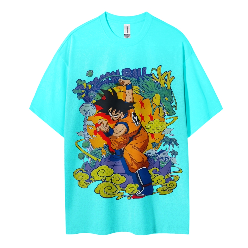 Goku Cotton Unisex Round Neck Anime T-shirt