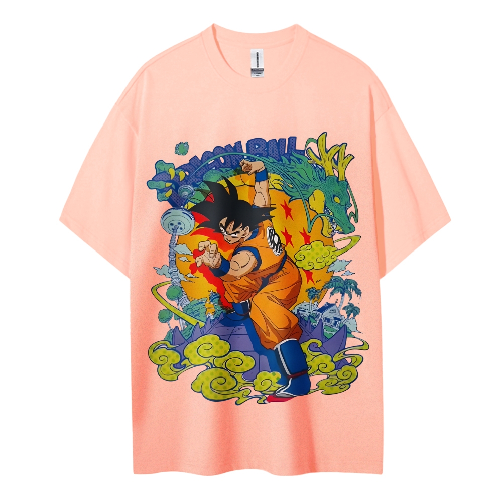 Goku Cotton Unisex Round Neck Anime T-shirt