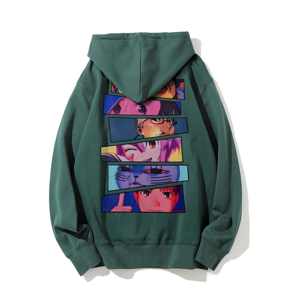 DANDADAN Cotton Unisex Patterned Fashion Hoodie