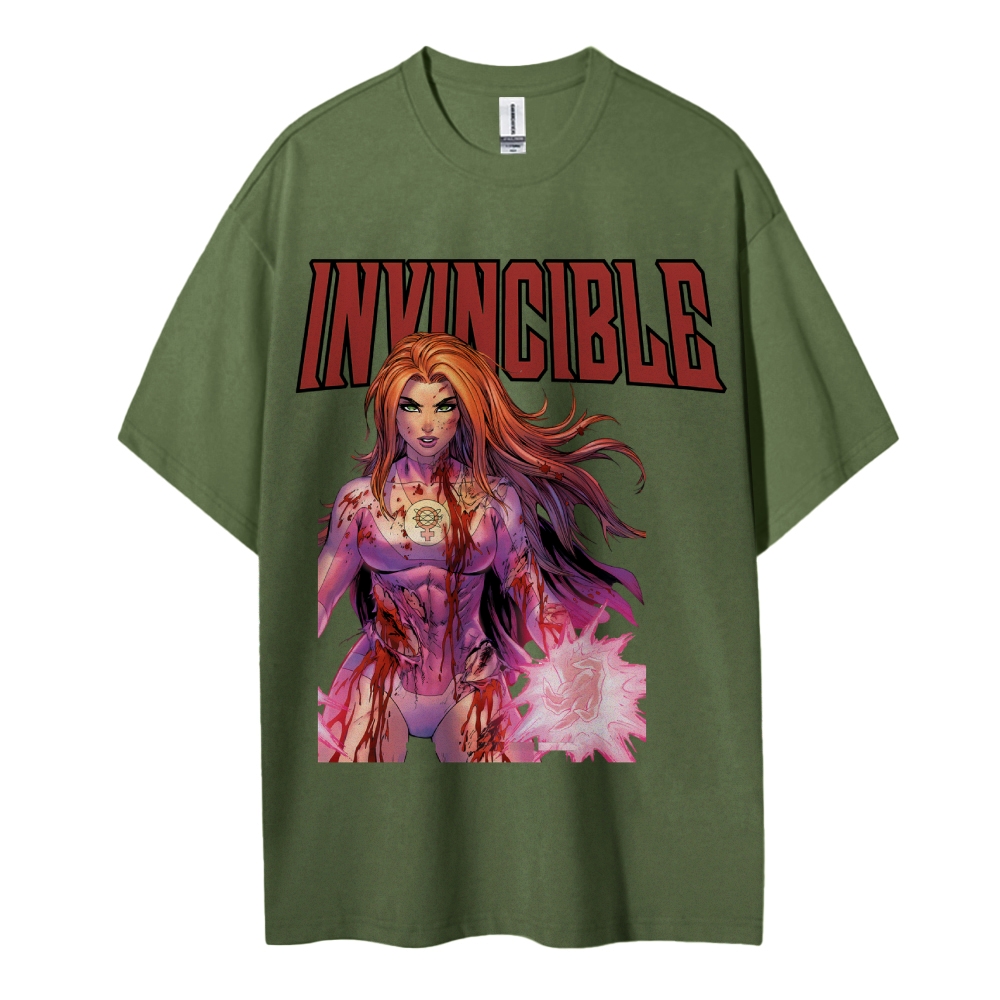 Invincible Cotton Unisex Crew Neck Anime T-Shirt