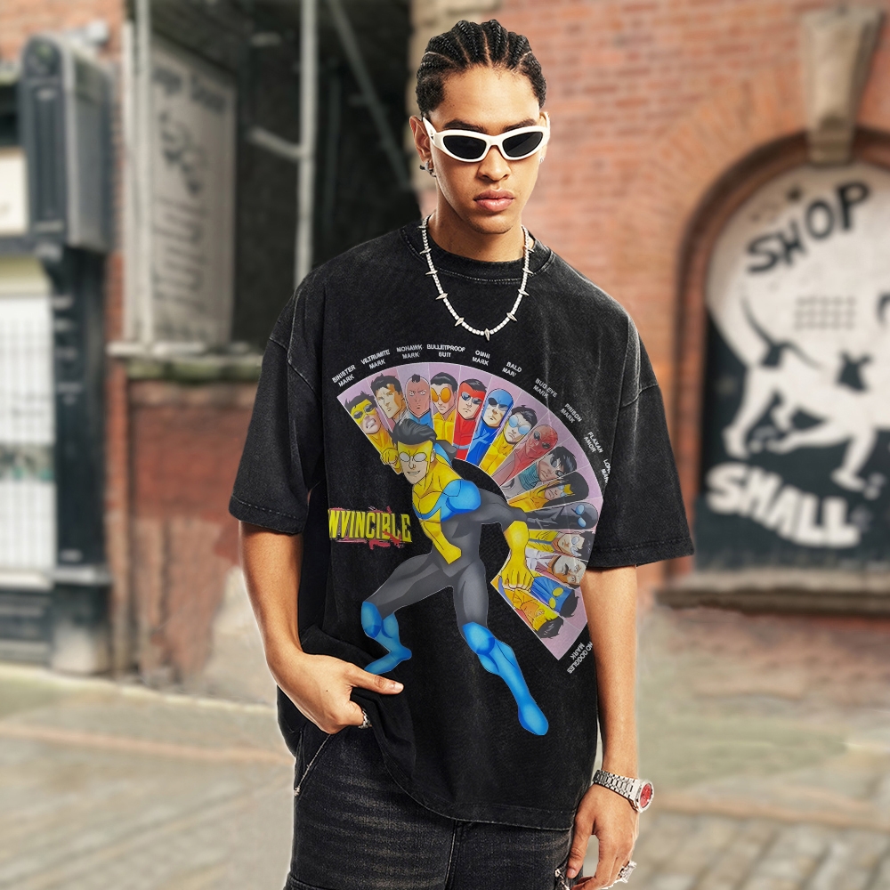 Unisex Vintage Washed T-Shirt Invincible