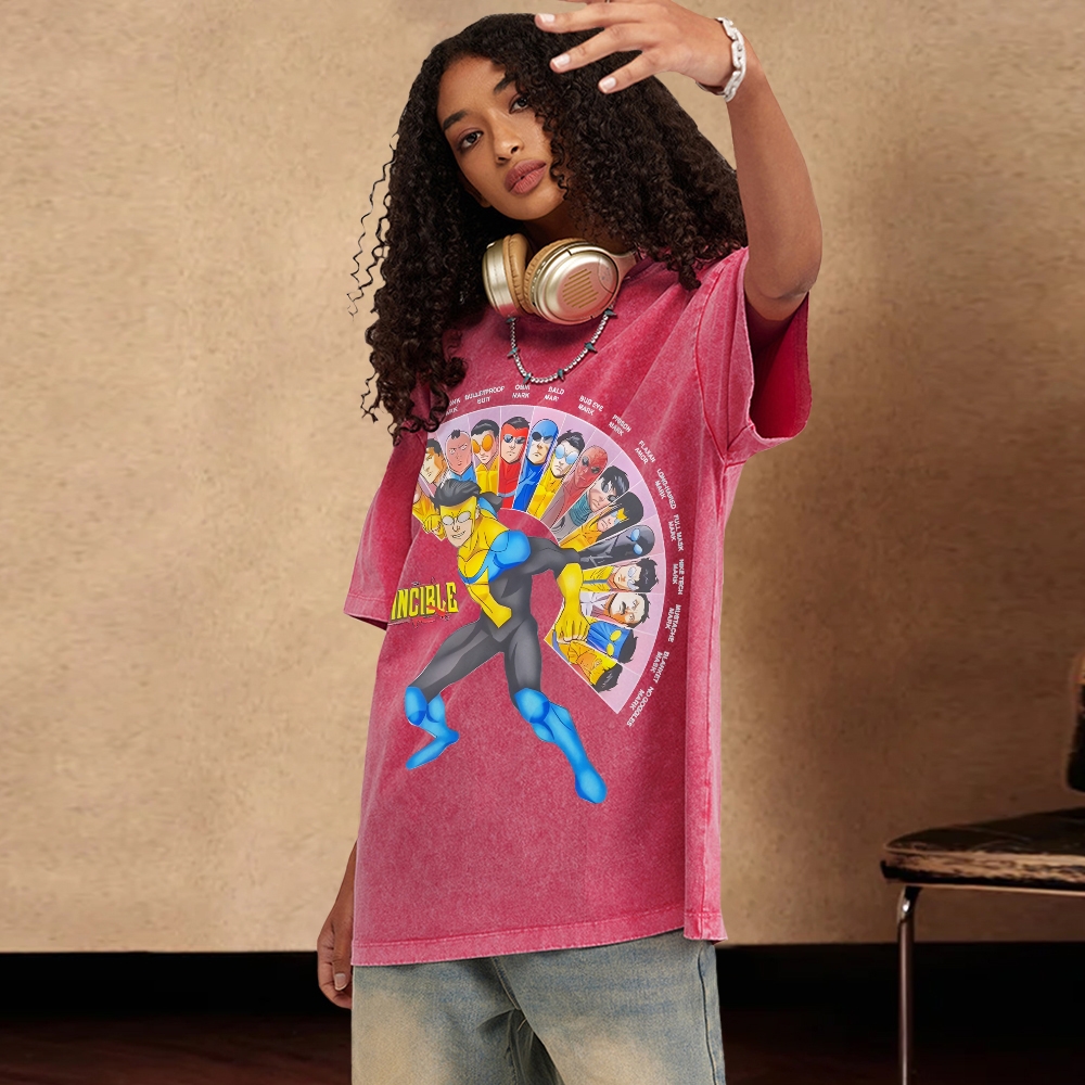 Unisex Vintage Washed T-Shirt Invincible