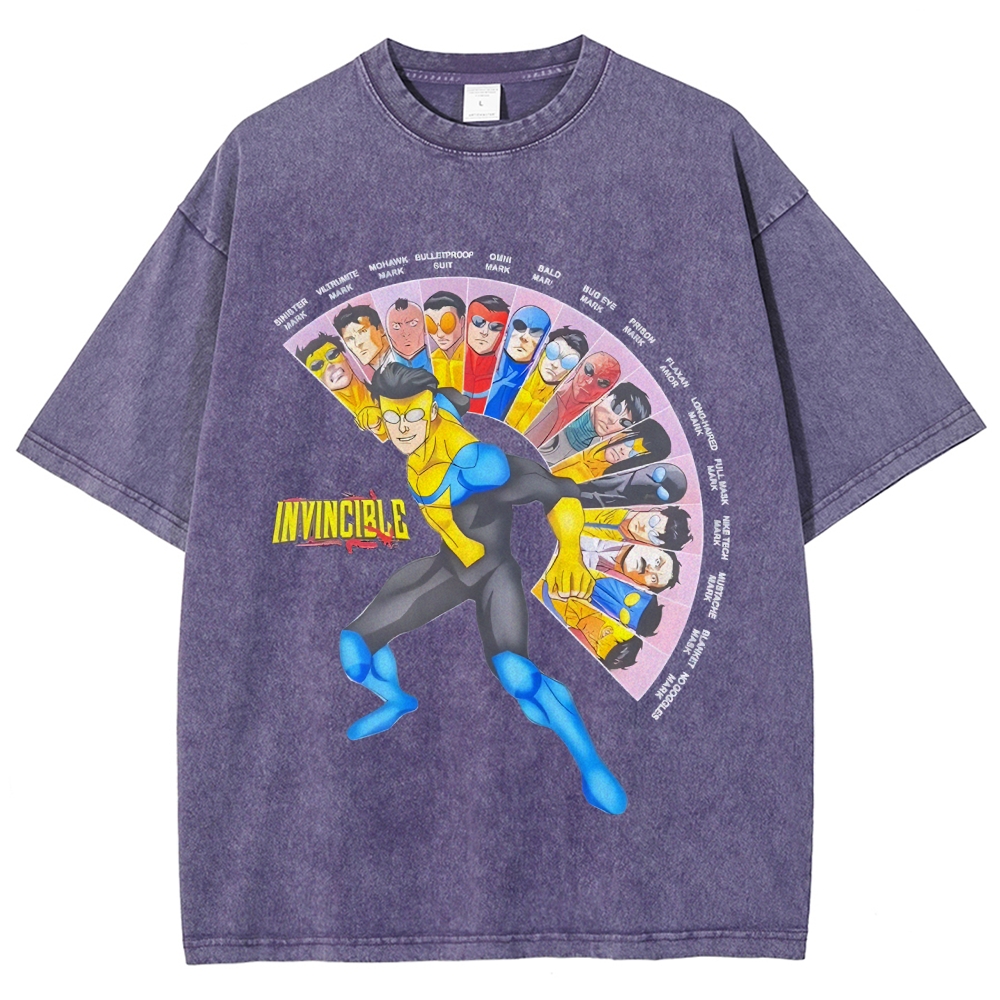 Unisex Vintage Washed T-Shirt Invincible