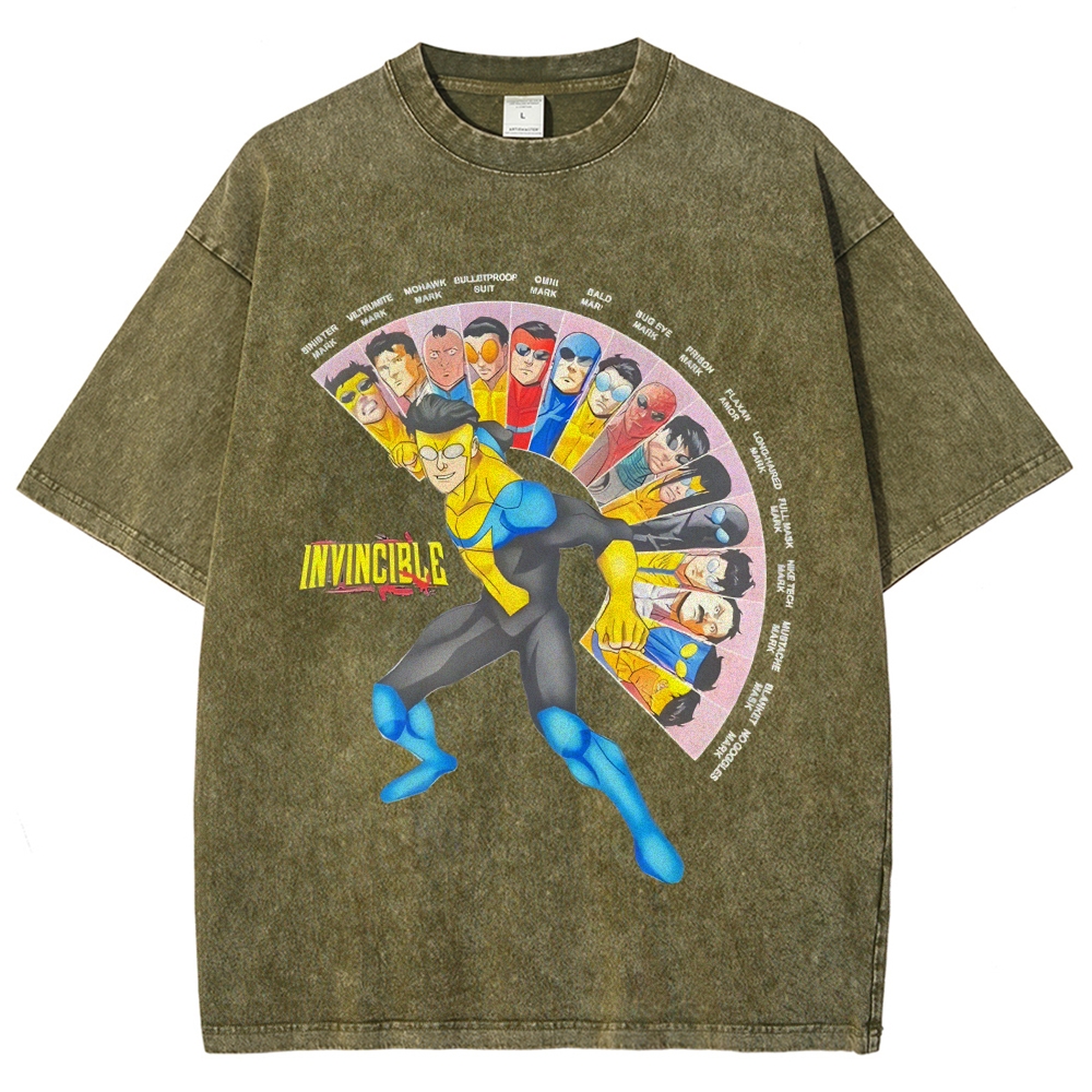 Unisex Vintage Washed T-Shirt Invincible