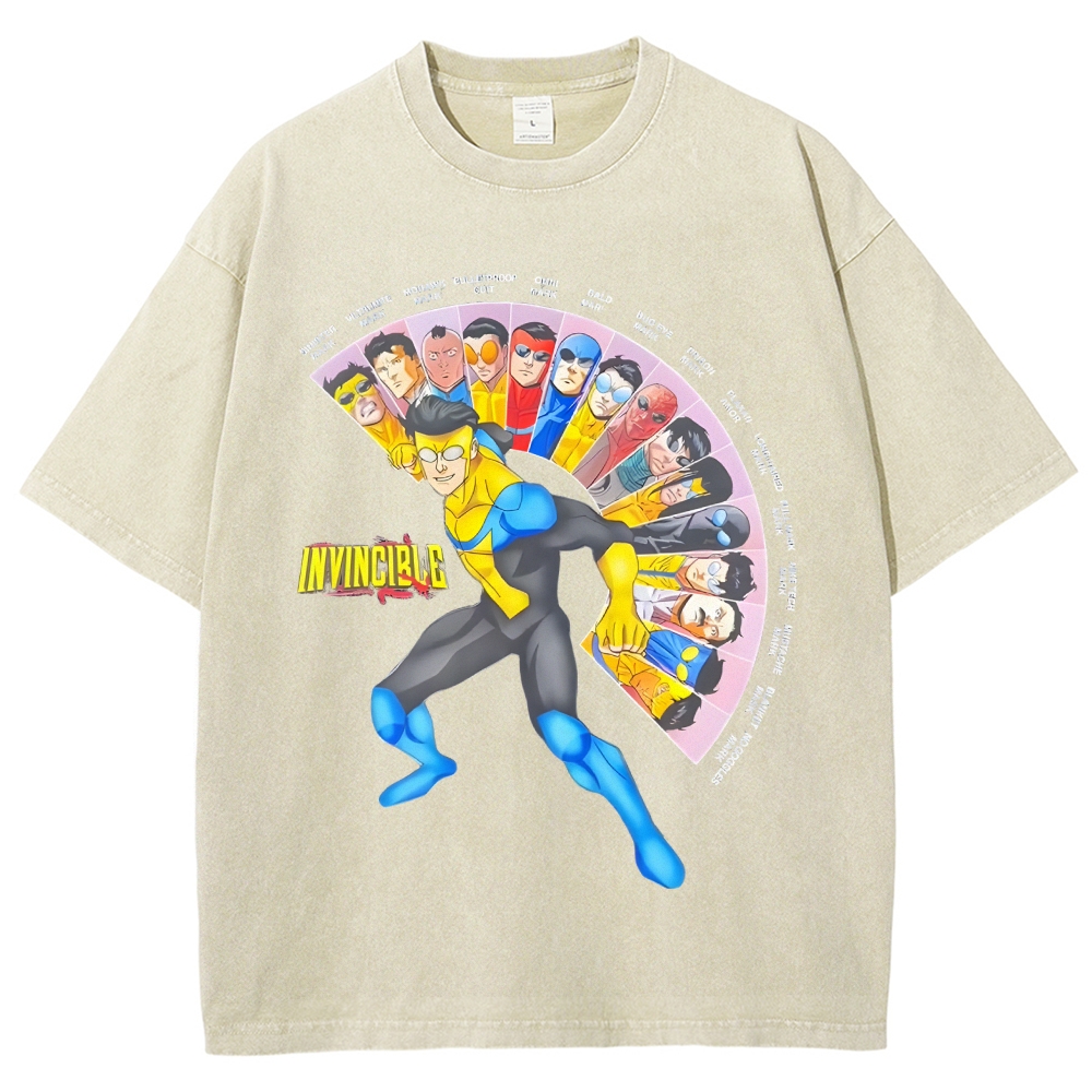 Unisex Vintage Washed T-Shirt Invincible