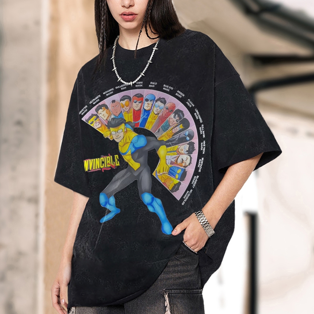 Unisex Vintage Washed T-Shirt Invincible
