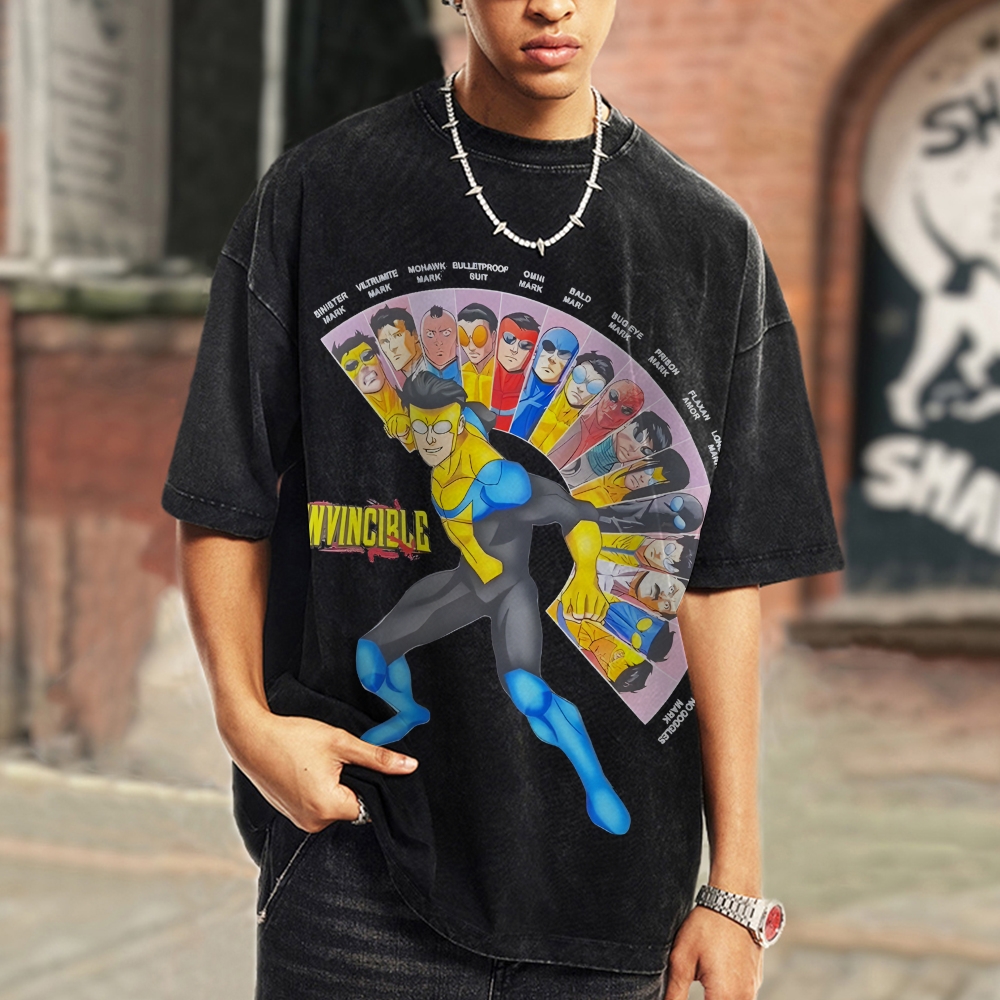 Unisex Vintage Washed T-Shirt Invincible